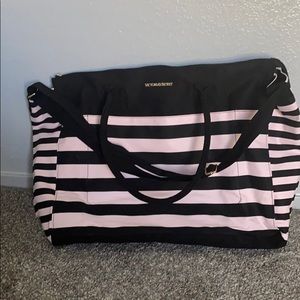 Victoria’s Secret pink & black weekender bag